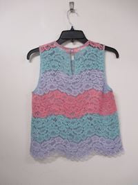 Color Block Lace Tank Top