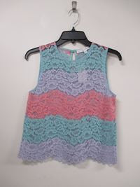 Color Block Lace Tank Top