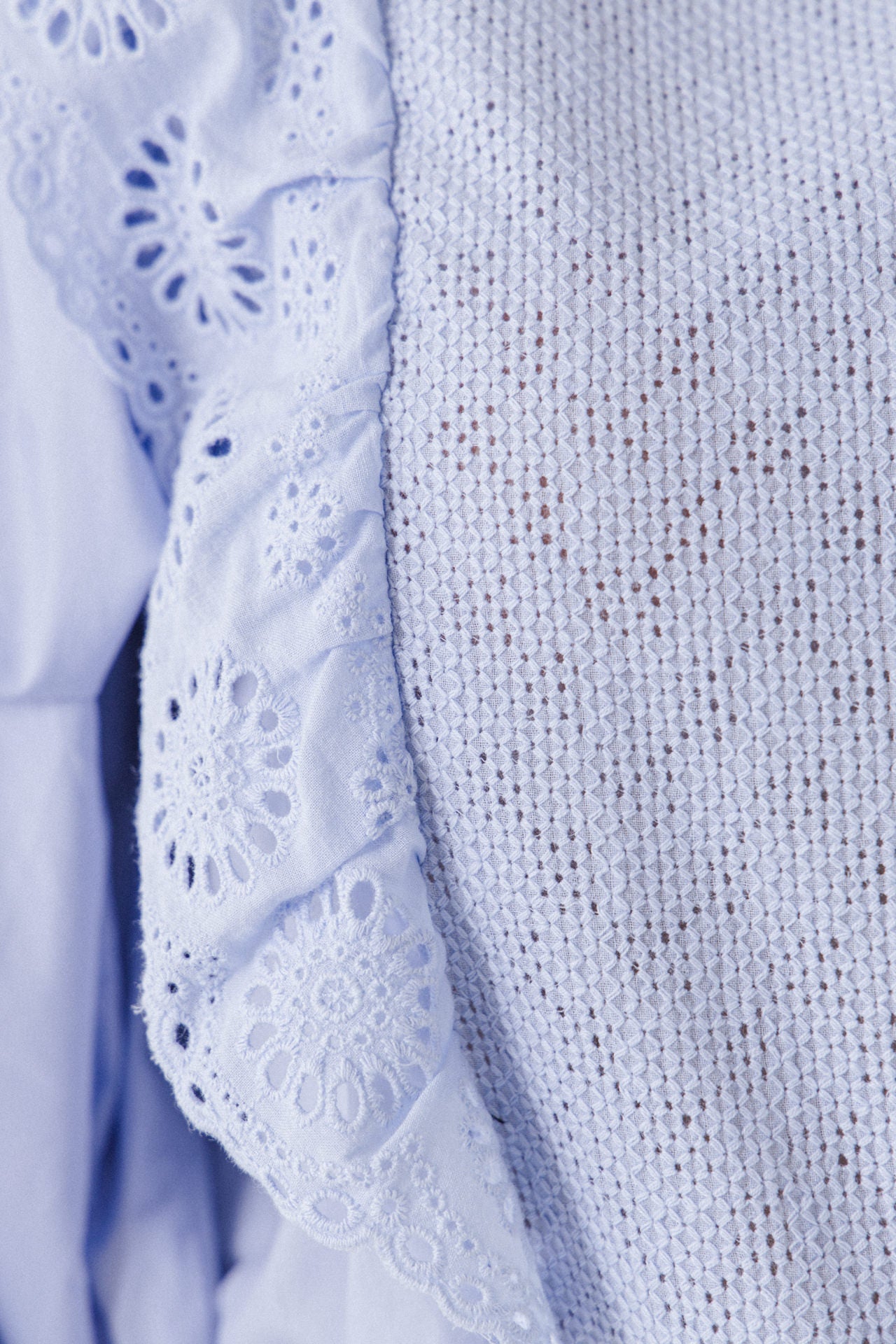 High Low Lace Combo Blouse