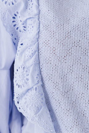 High Low Lace Combo Blouse