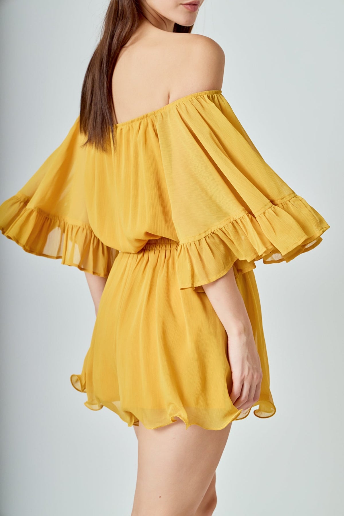 ENDLESS ROSE - Ruffled Sleeve Romper - ROMPERS available at Objectrare