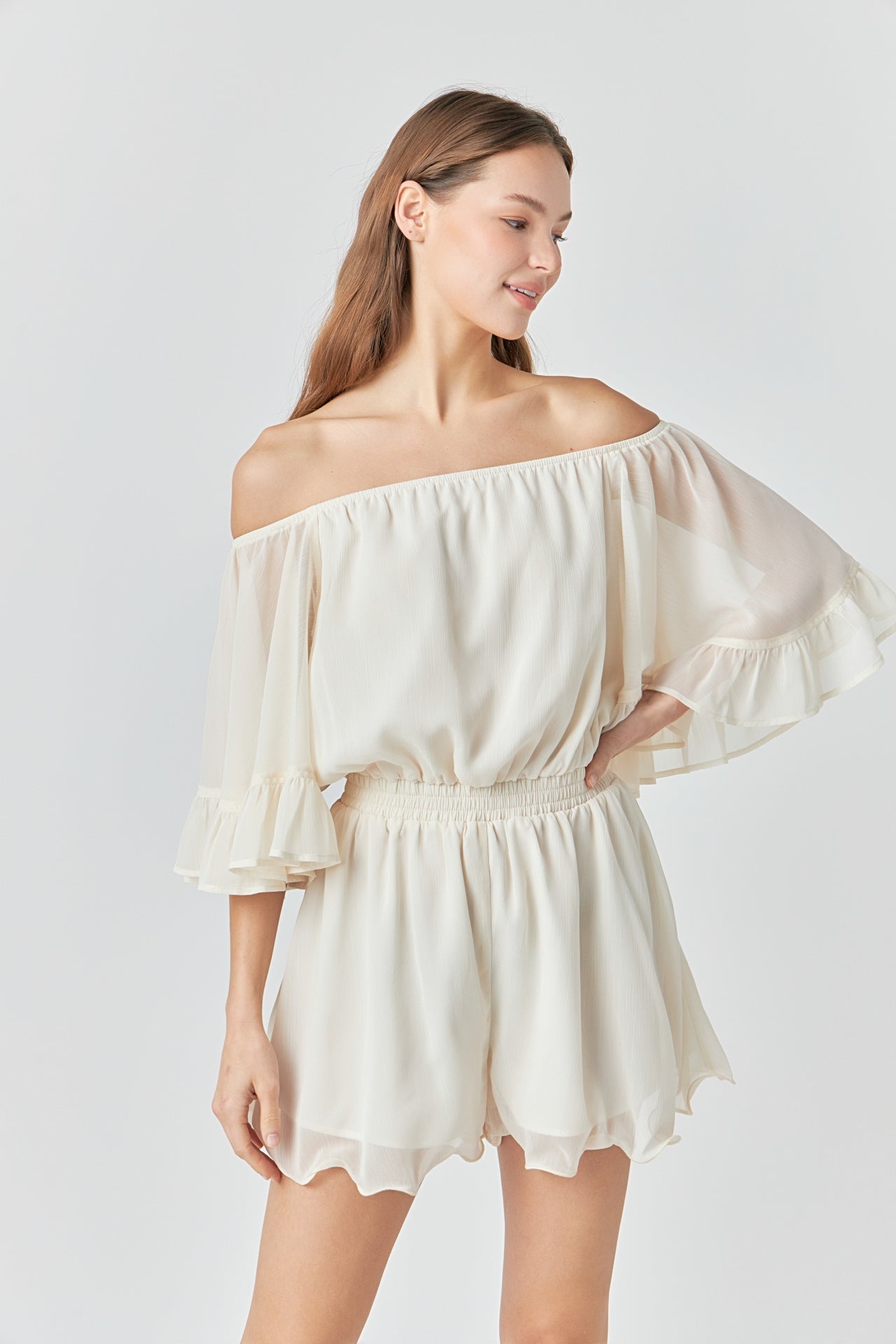 Endless Rose - Ruffled Sleeve Romper