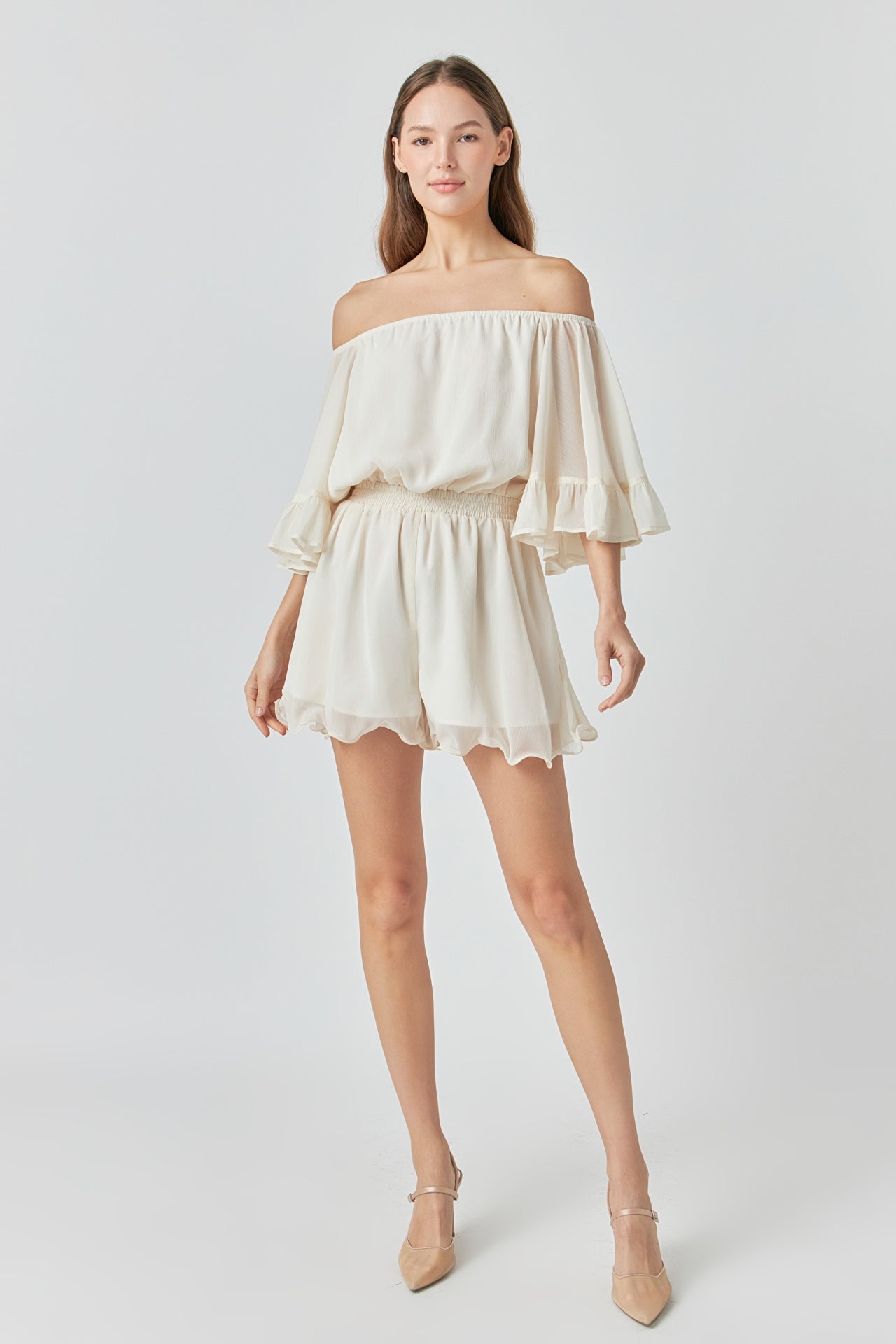 Endless Rose - Ruffled Sleeve Romper