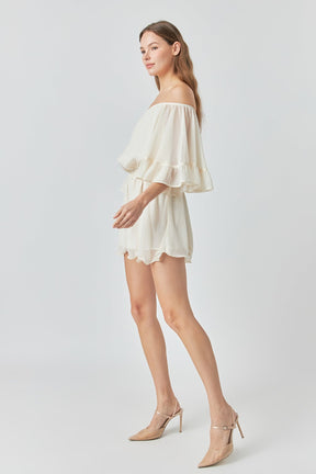 Endless Rose - Ruffled Sleeve Romper