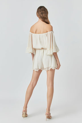 Endless Rose - Ruffled Sleeve Romper