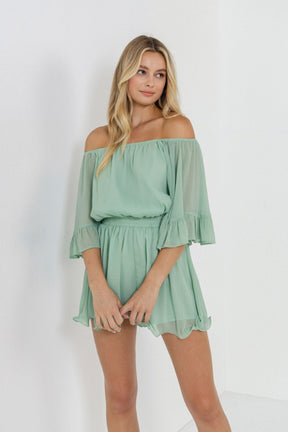 Endless Rose - Ruffled Sleeve Romper