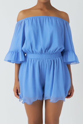 Endless Rose - Ruffled Sleeve Romper