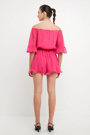 Endless Rose - Ruffled Sleeve Romper