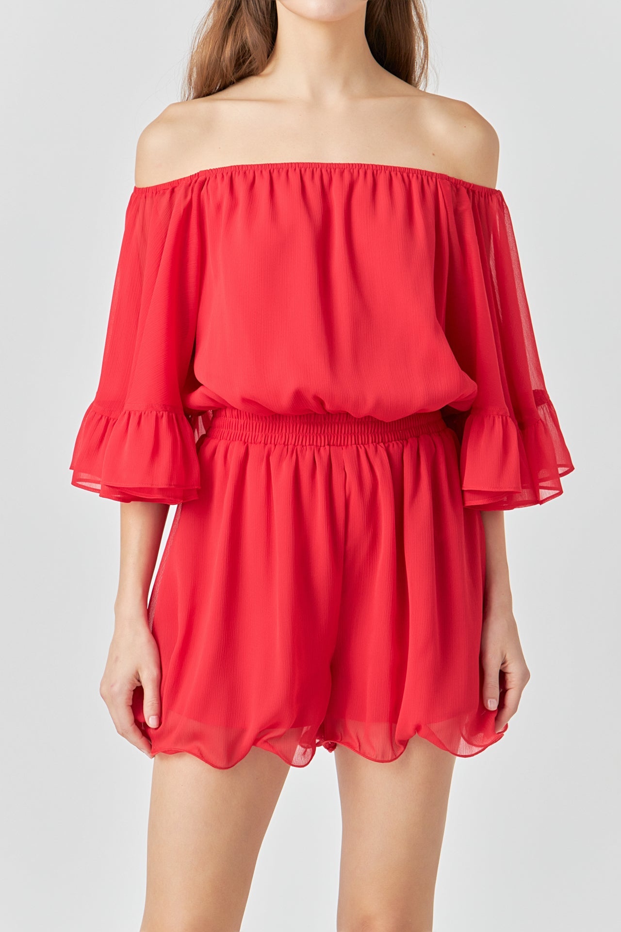 Endless Rose - Ruffled Sleeve Romper