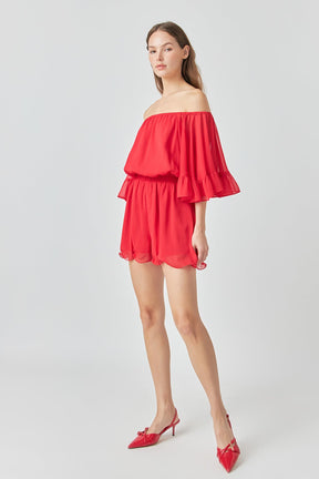 Endless Rose - Ruffled Sleeve Romper