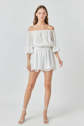 Endless Rose - Ruffled Sleeve Romper