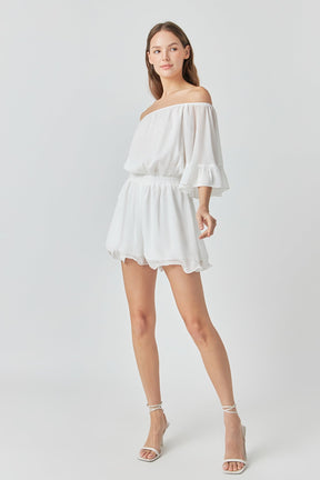 Endless Rose - Ruffled Sleeve Romper