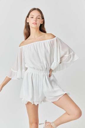 Endless Rose - Ruffled Sleeve Romper