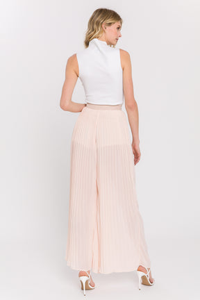 Chiffon Pleated Palaggo Pants