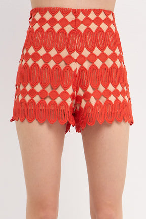 ENGLISH FACTORY - English Factory - LACE SHORTS - SHORTS available at Objectrare