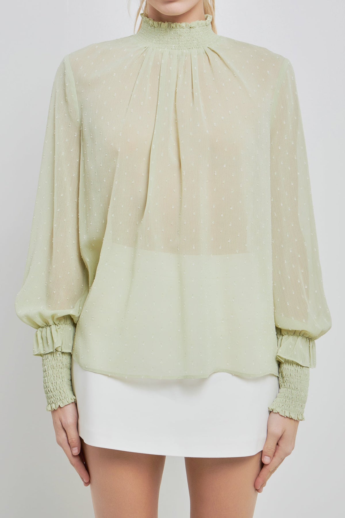 Long Sleeve Woven Top