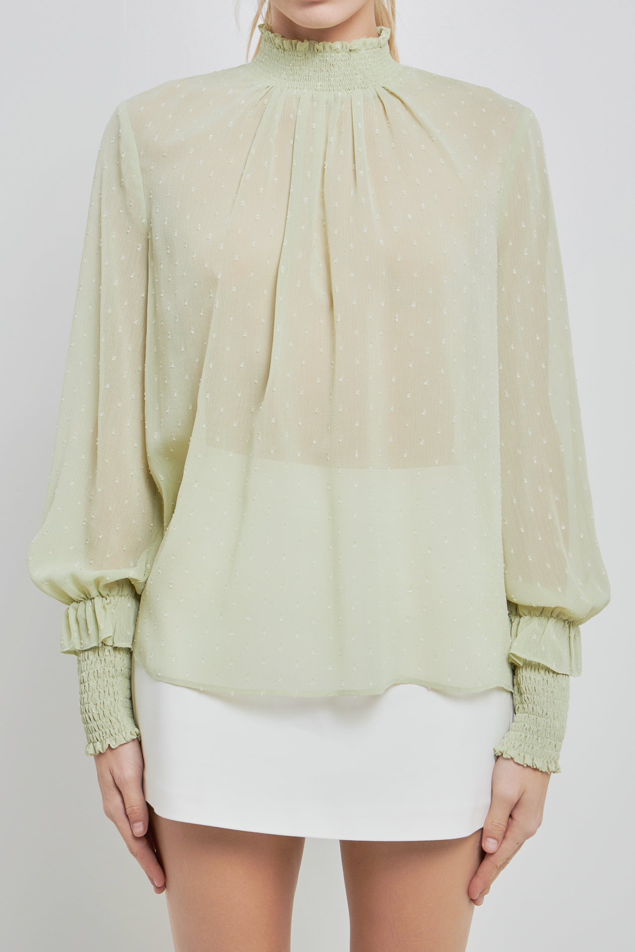 Long Sleeve Woven Top