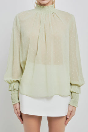 Long Sleeve Woven Top