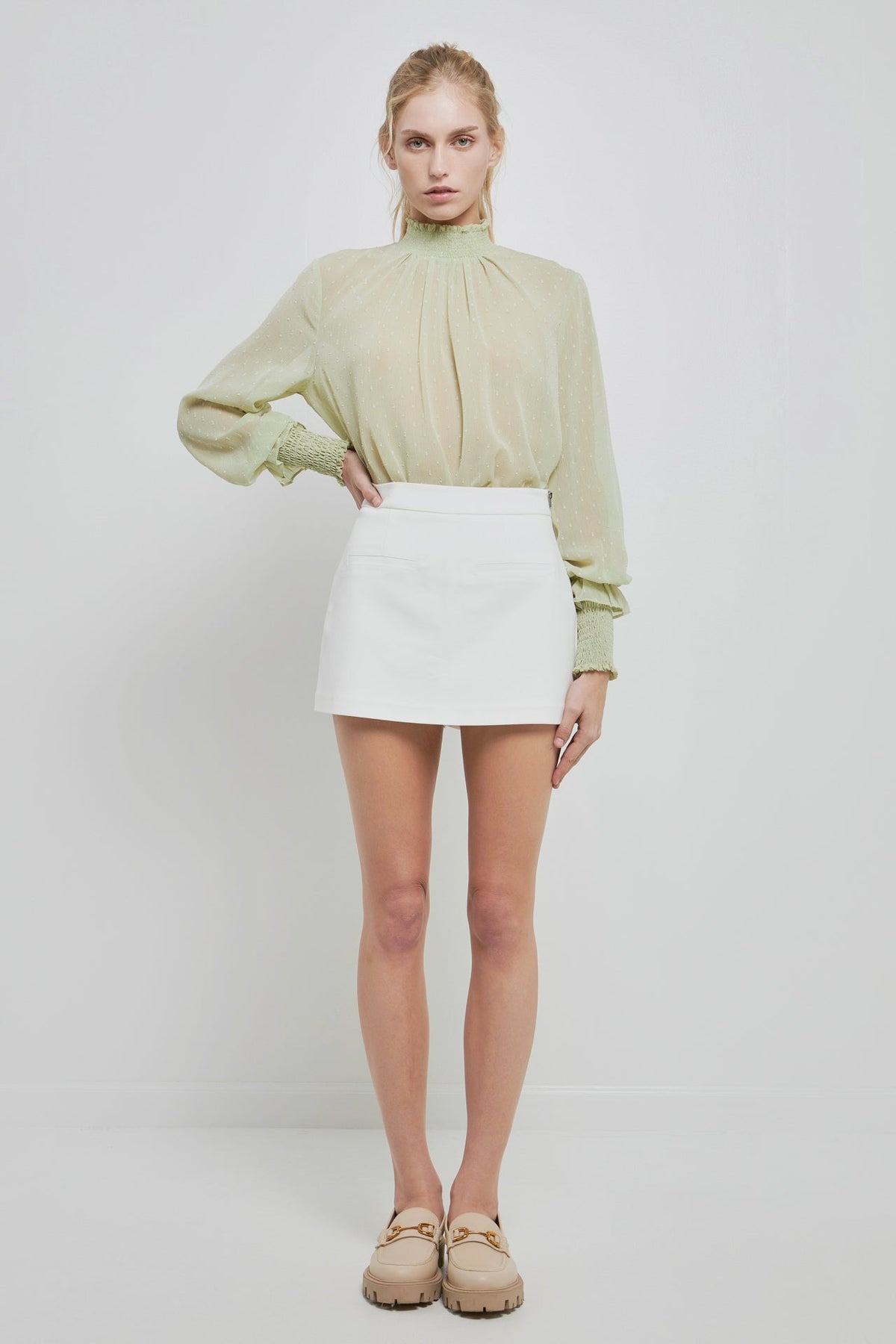 Long Sleeve Woven Top