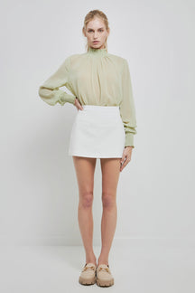 Long Sleeve Woven Top