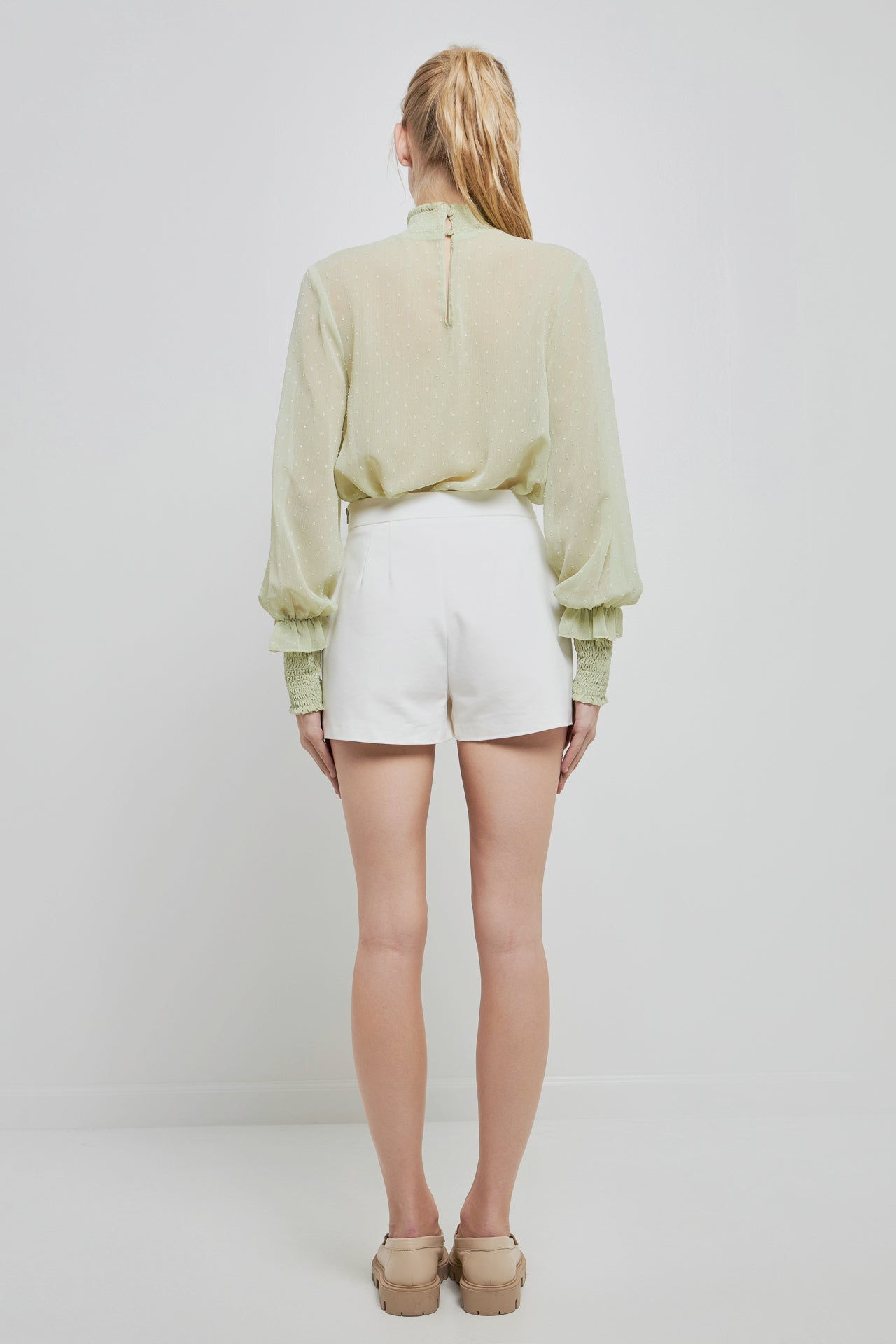 ENGLISH FACTORY - Long Sleeve Woven Top - TOPS available at Objectrare