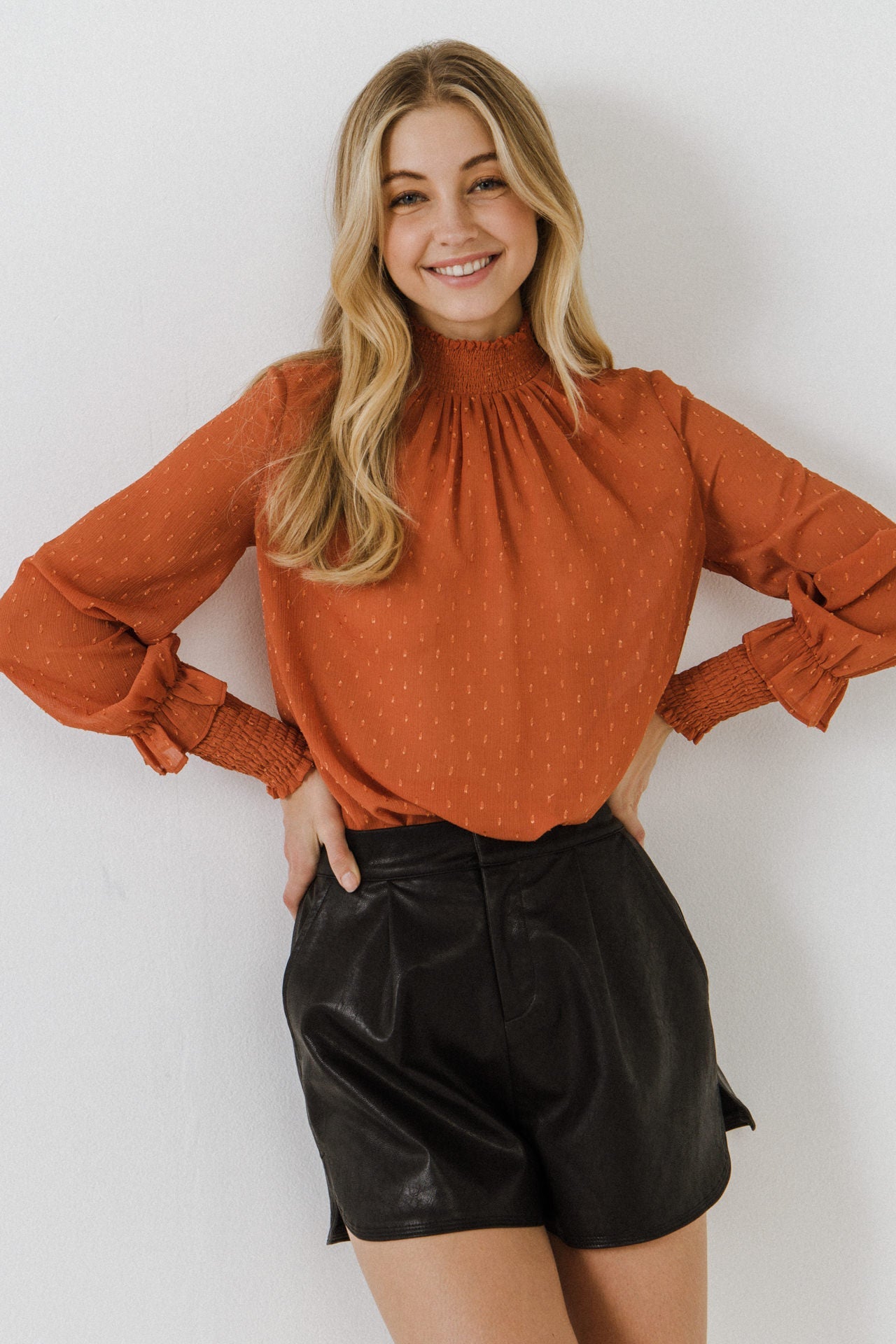 Long Sleeve Woven Top