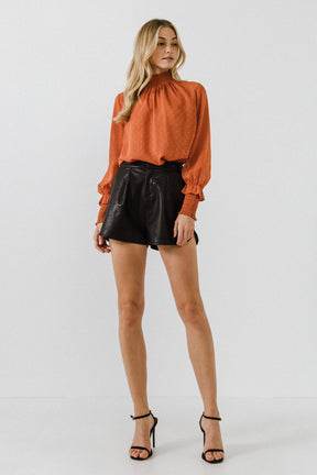 Long Sleeve Woven Top