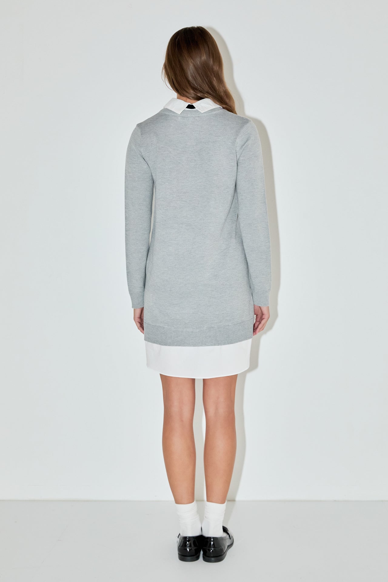 ENGLISH FACTORY - Knit Sweater Mini Dress with Bow - DRESSES available at Objectrare