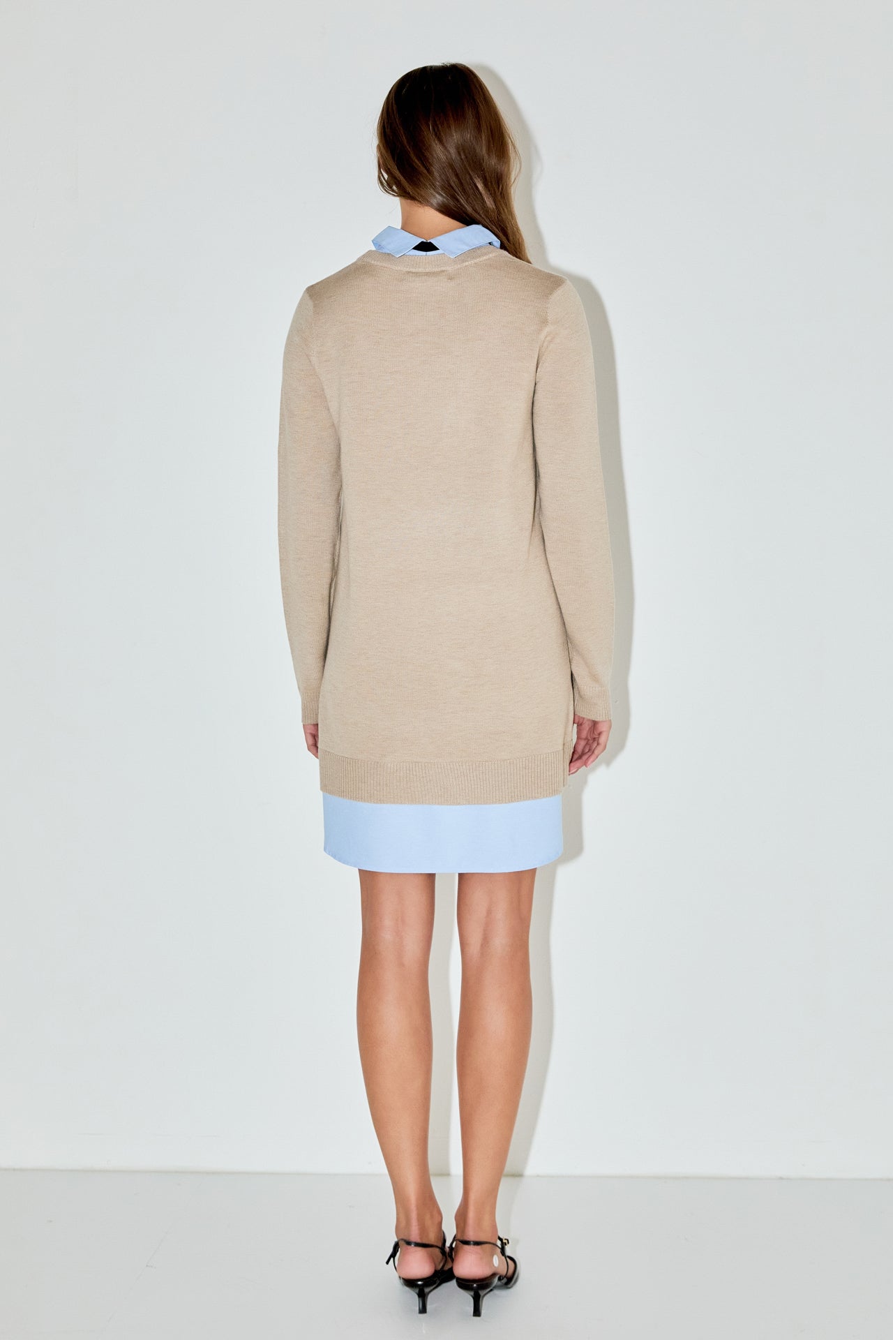 ENGLISH FACTORY - Knit Sweater Mini Dress with Bow - DRESSES available at Objectrare