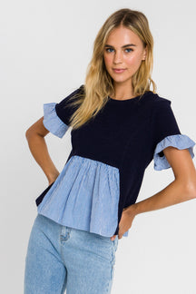 ENGLISH FACTORY - Short Sleeve Top - TOPS available at Objectrare