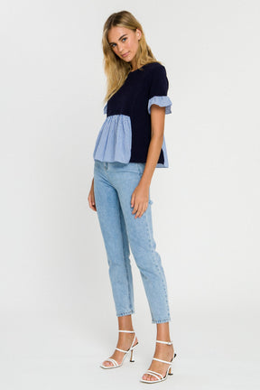 ENGLISH FACTORY - Short Sleeve Top - TOPS available at Objectrare