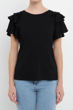 Shoulder Ruffle Top