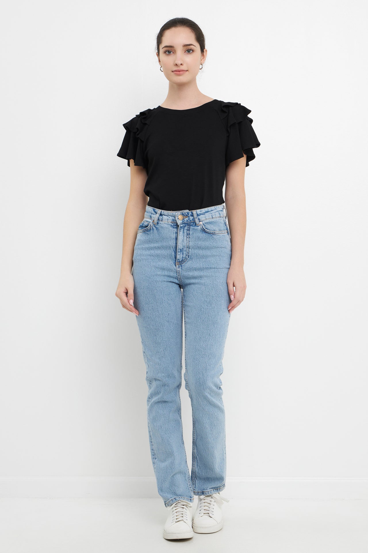 Shoulder Ruffle Top