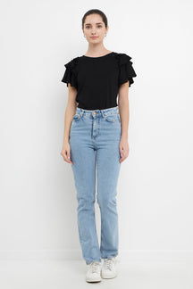 Shoulder Ruffle Top