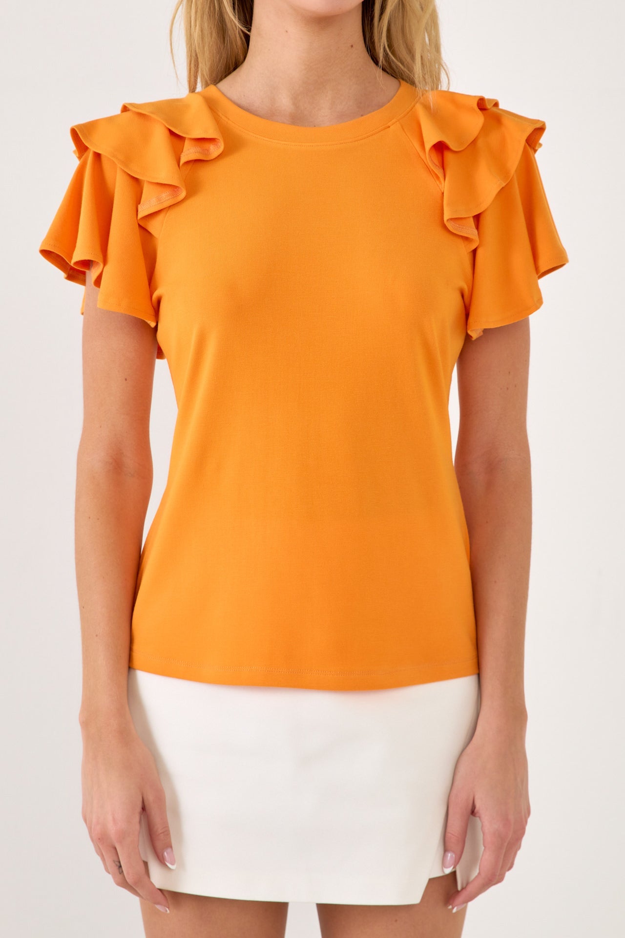 Shoulder Ruffle Top