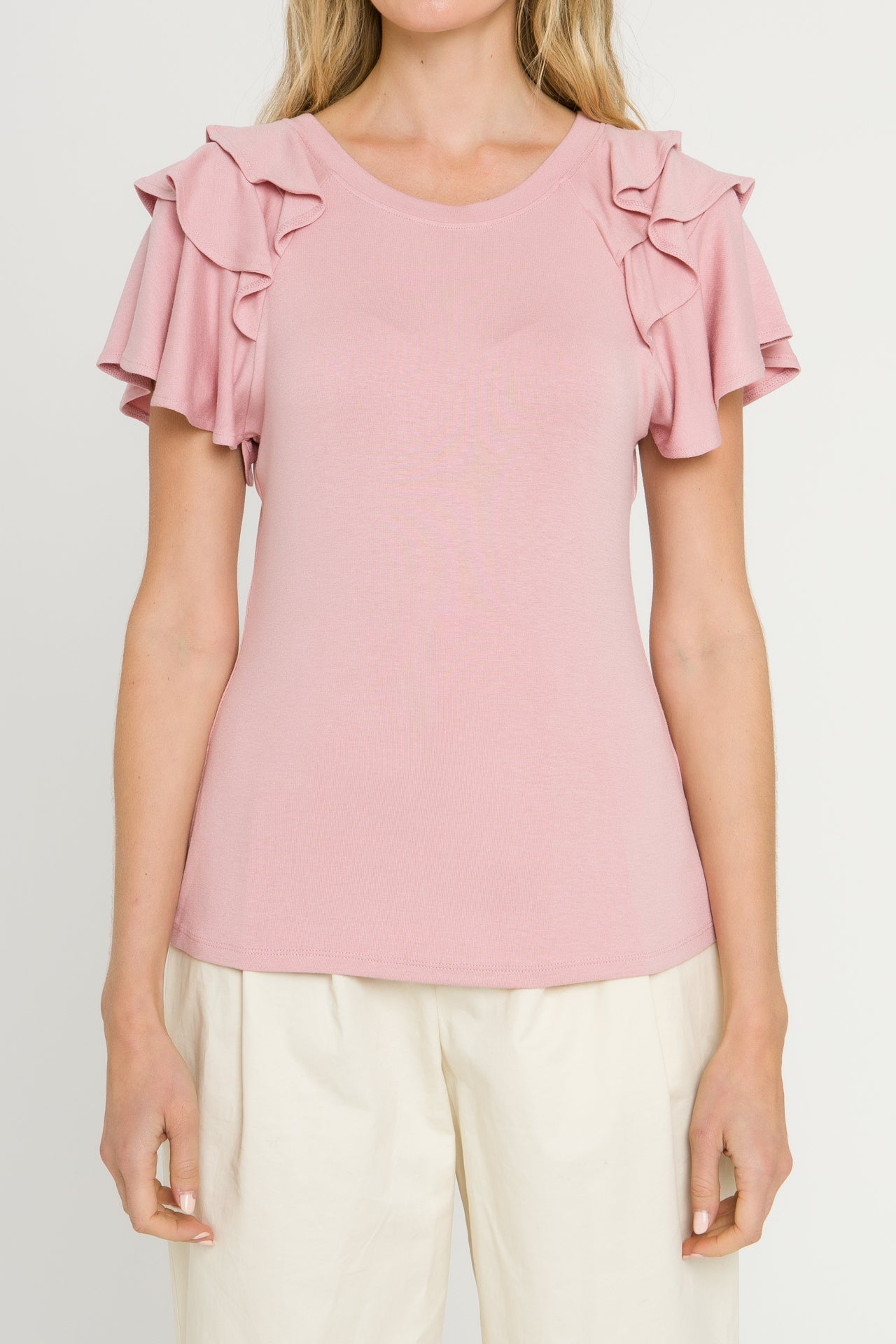 Shoulder Ruffle Top