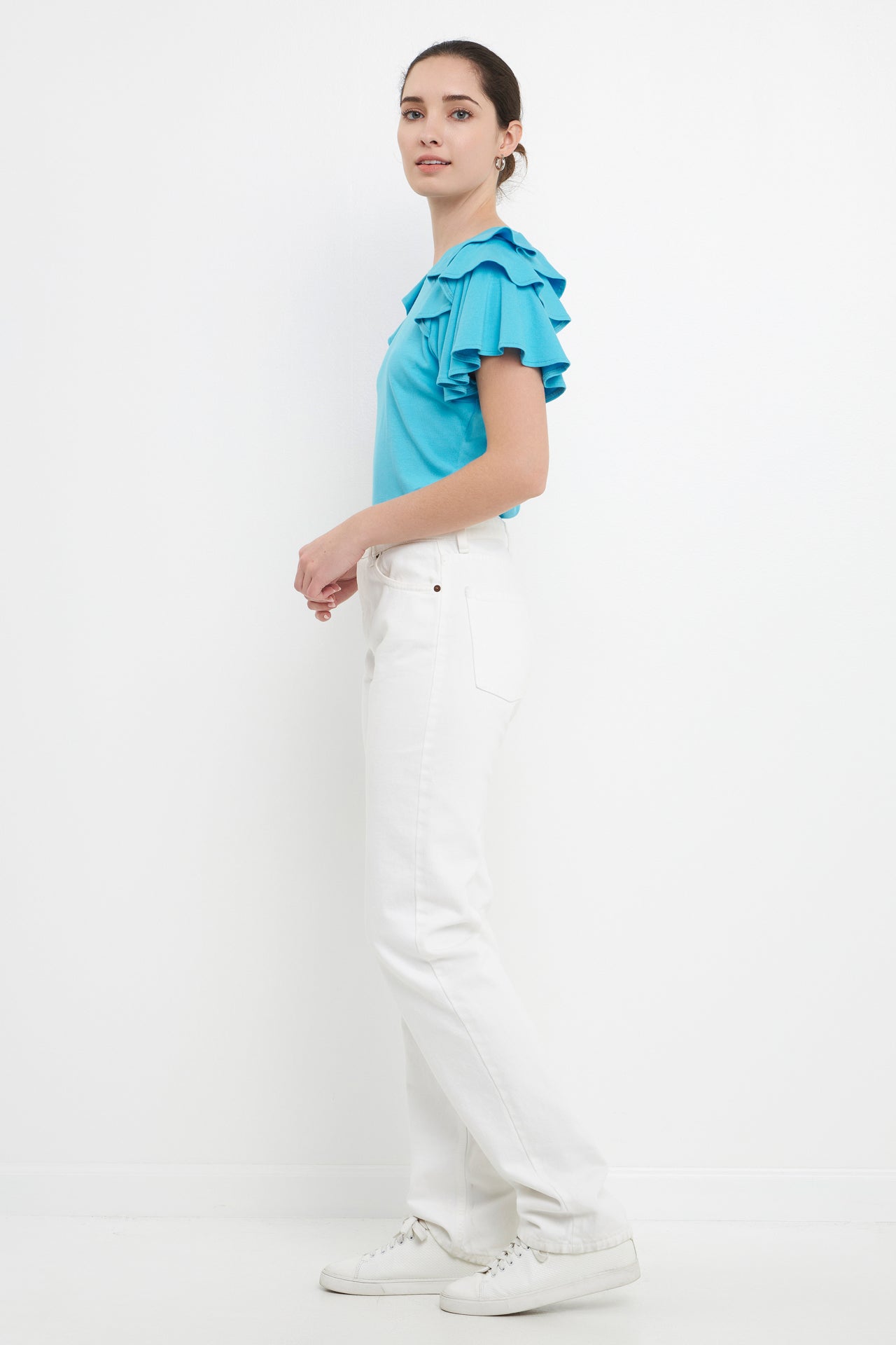 Shoulder Ruffle Top