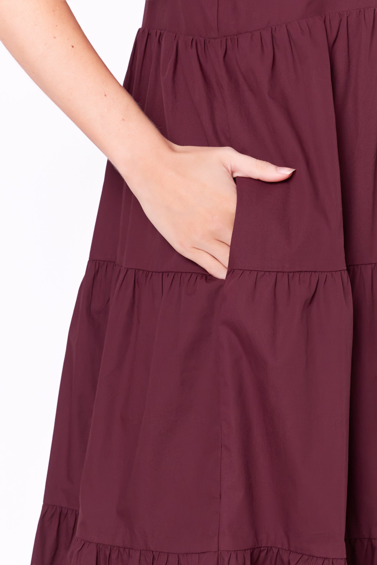 English Factory - Short Puff Sleeve Midi Dress