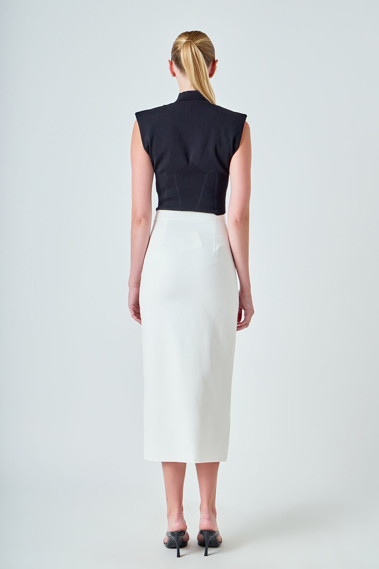 ENDLESS ROSE - Catherine Scallop Edge Linen Maxi Skirt - SKIRTS available at Objectrare