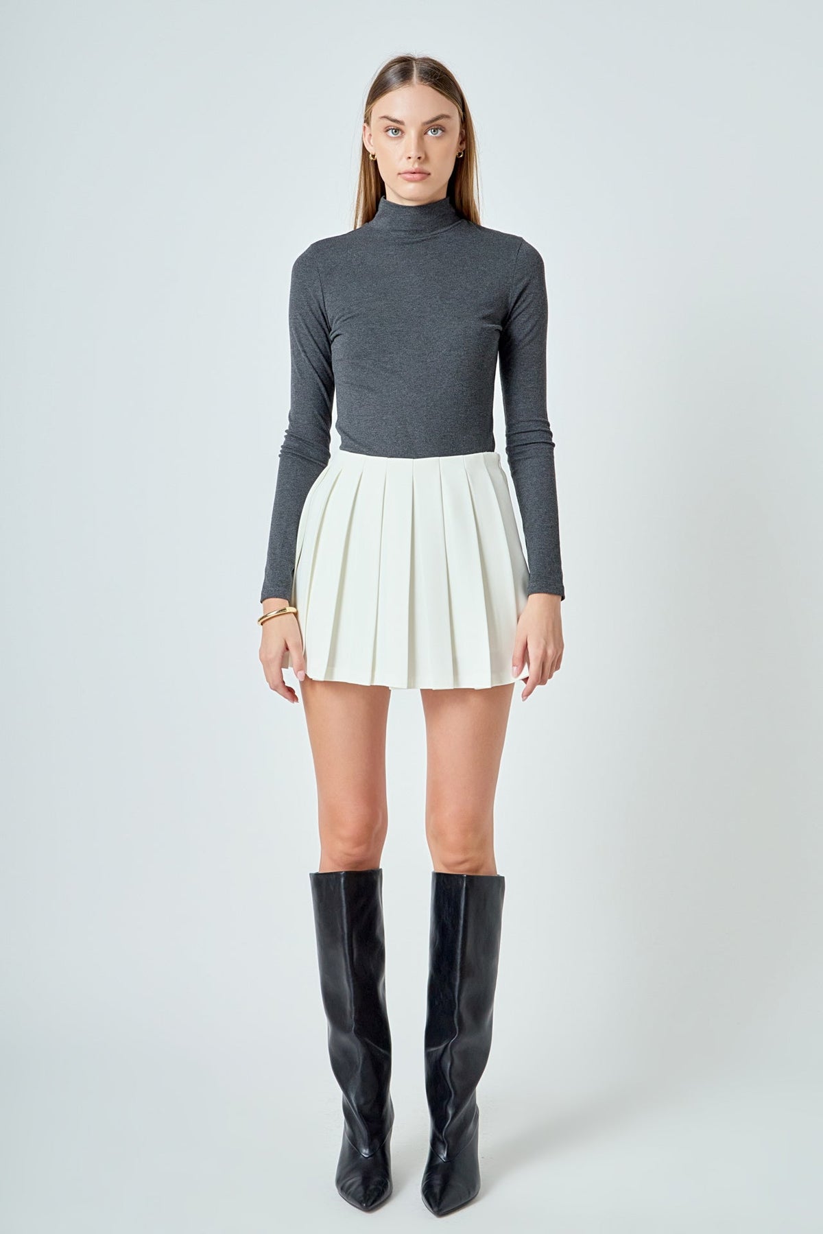 ENDLESS ROSE - Pleated Mini Skort - SKORTS available at Objectrare
