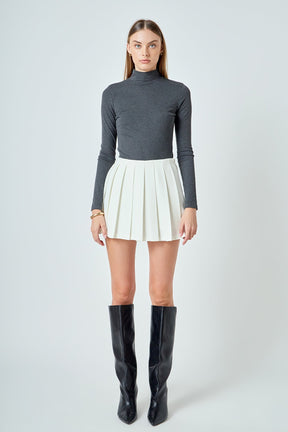 ENDLESS ROSE - Pleated Mini Skort - SKORTS available at Objectrare