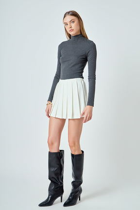 ENDLESS ROSE - Pleated Mini Skort - SKORTS available at Objectrare