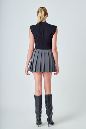 ENDLESS ROSE - Pleated Mini Skort - SKORTS available at Objectrare