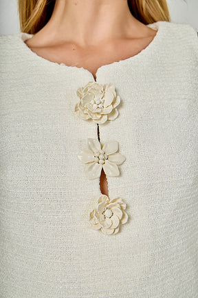 ENDLESS ROSE - Stacy Floral Trim Seamed Mini Dress - DRESSES available at Objectrare