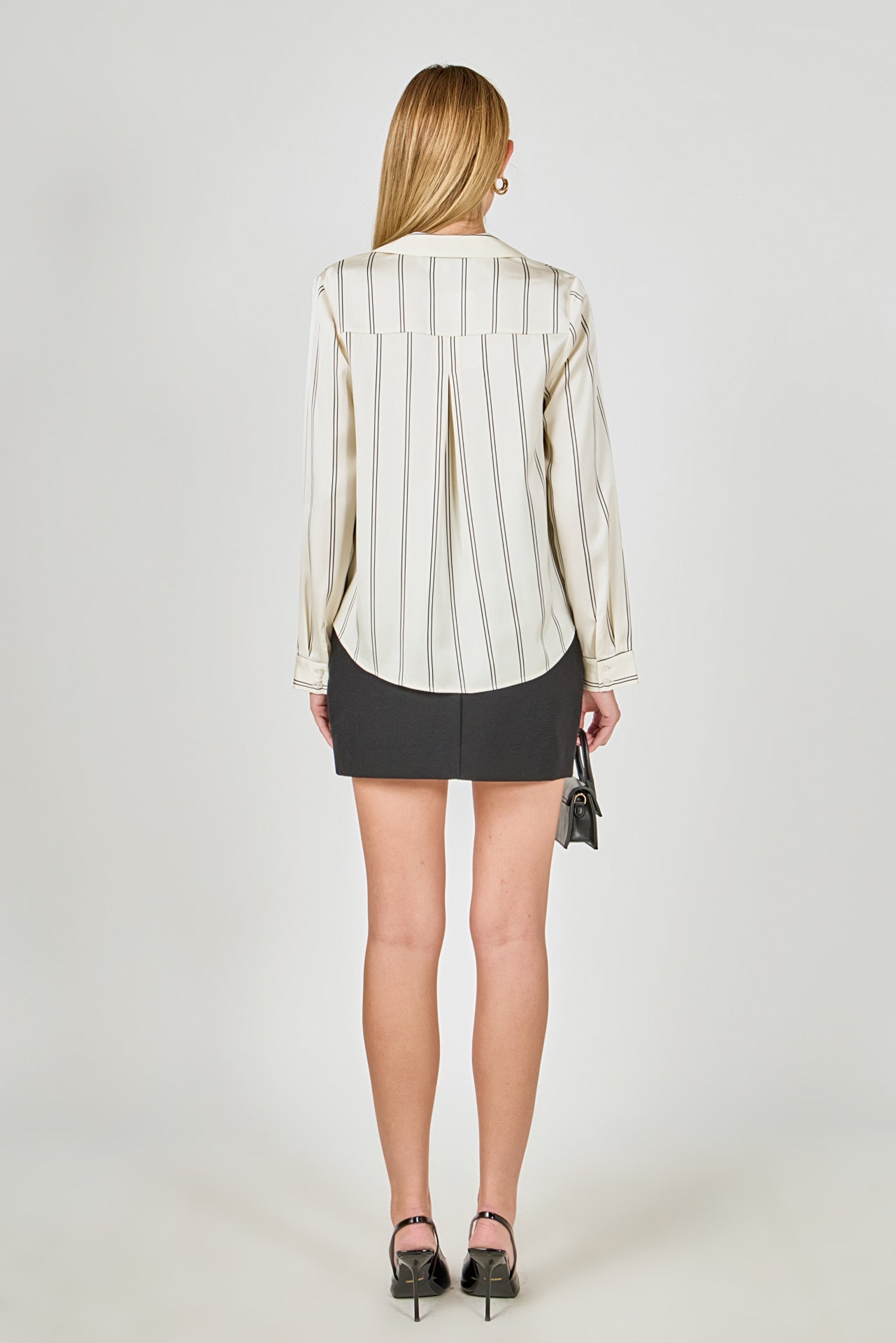 ENDLESS ROSE - Striped Wrap Blouse - SHIRTS & BLOUSES available at Objectrare