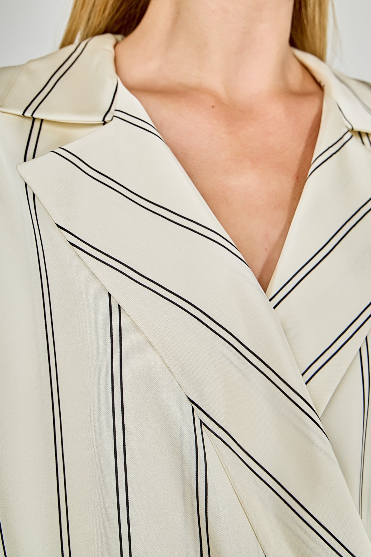 ENDLESS ROSE - Striped Wrap Blouse - SHIRTS & BLOUSES available at Objectrare