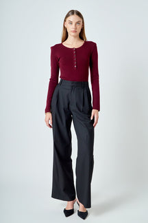 ENDLESS ROSE - Shoulder Pad Knit Top - SWEATERS & KNITS available at Objectrare