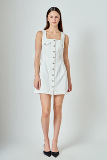 ENDLESS ROSE - Denim Button Up Mini Dress - DRESSES available at Objectrare