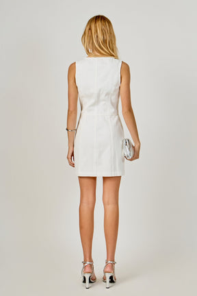 ENDLESS ROSE - Denim Button Up Mini Dress - DRESSES available at Objectrare