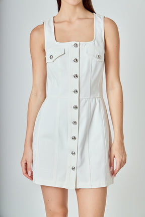 ENDLESS ROSE - Denim Button Up Mini Dress - DRESSES available at Objectrare